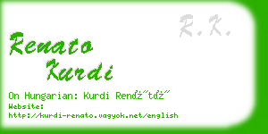 renato kurdi business card